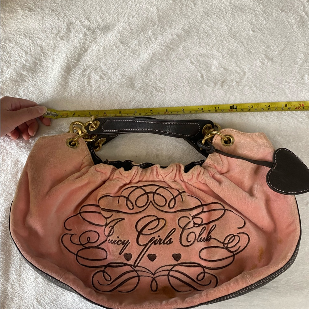 Juicy Couture Pink and Black Shoulder Bag with Gold Chain - Picture 14 of 14